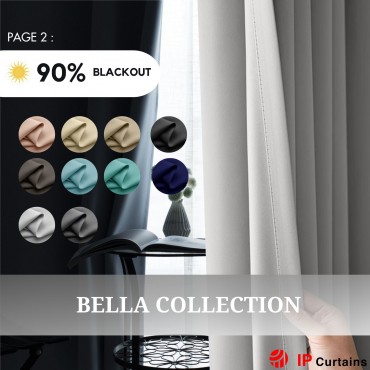 Bella 90% Blackout Curtains: Ready Stock, Hook/Ring Options - Page 2