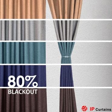 5 Color Choices Linen Cotton Curtains - Ready-Made! 80% Blackout - Free Hooks/Rings